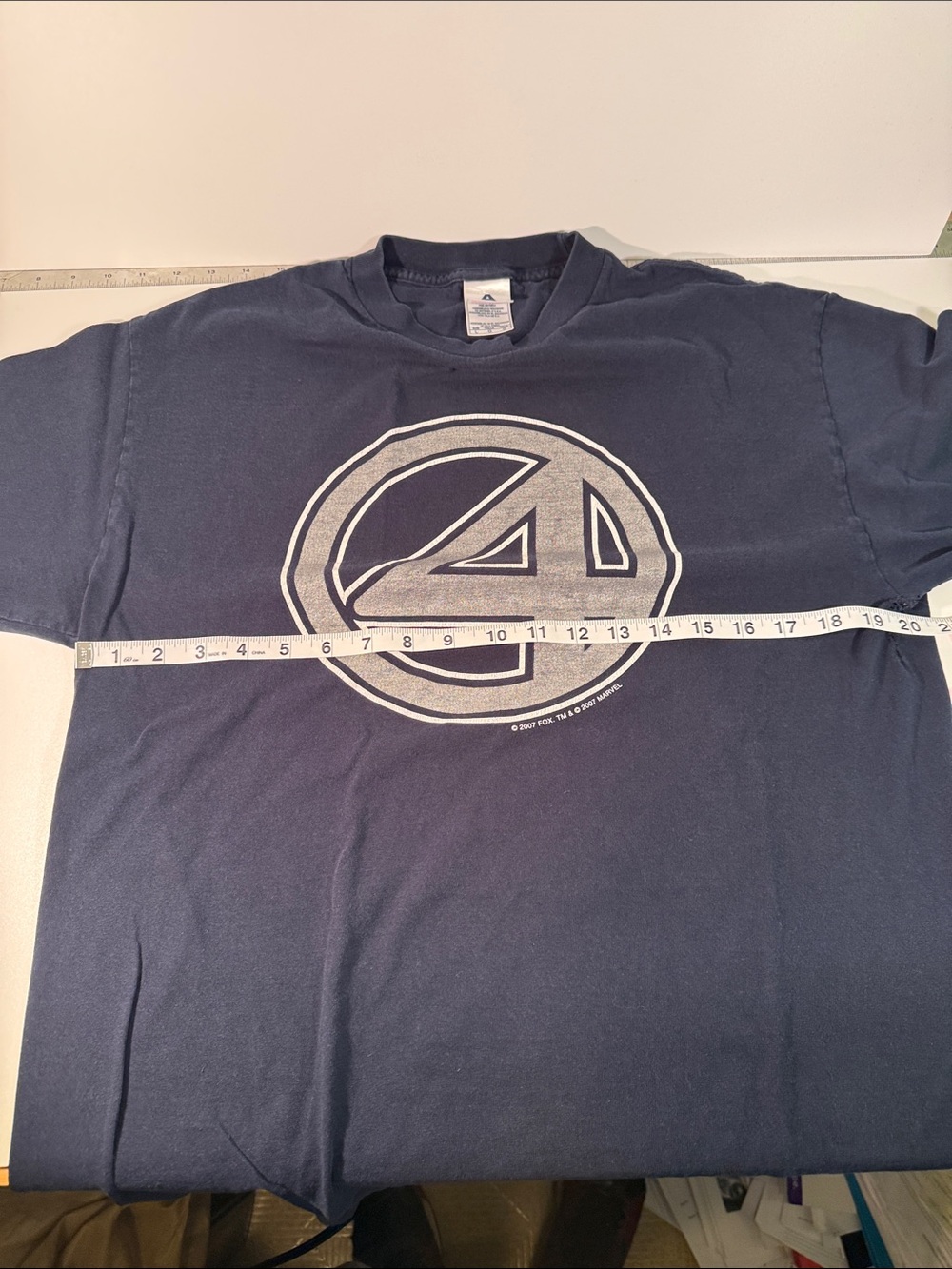 Fantastic 4, Men's Navy Graphic Crewneck T-Shirt, Marvel - Picture 6 of 10